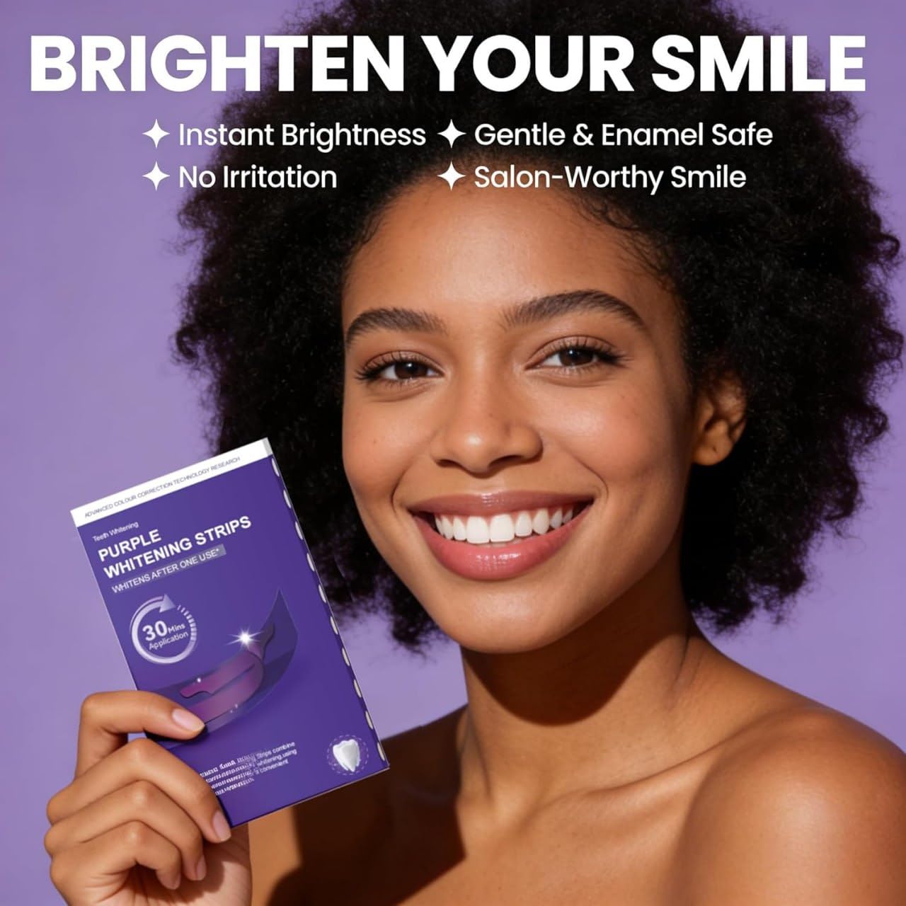 Purple Whitening Strips for Brighter Smiles
