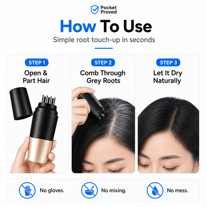 Instant Hair Touch-Up Comb for Grey Hair Coverage