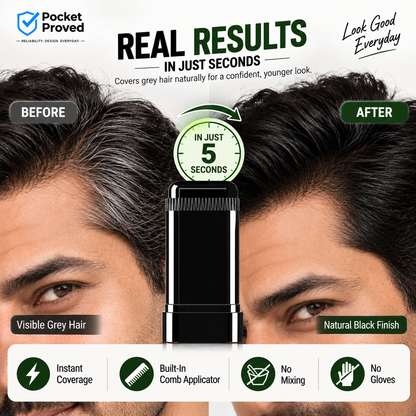 Instant Black Hair Dye Comb Stick
