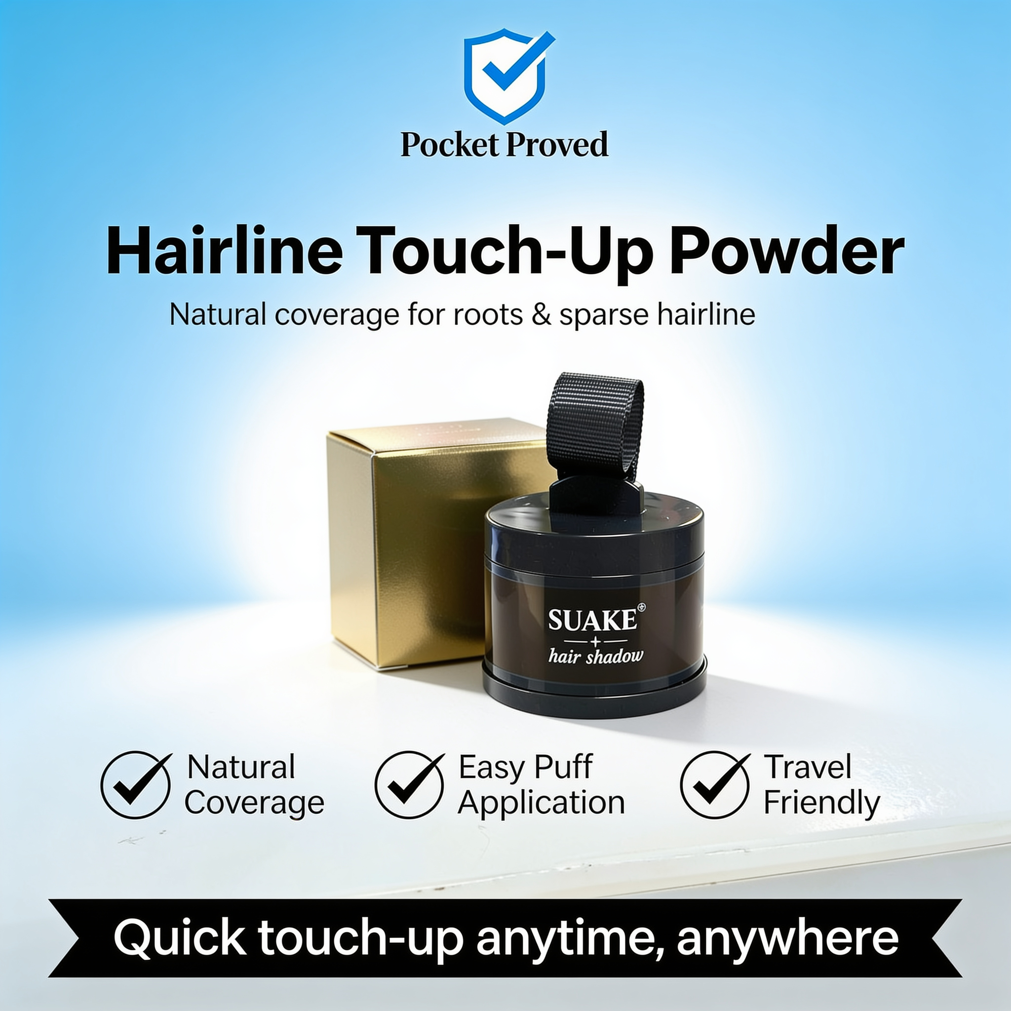 Instant Hairline Touch-Up Powder for Men & Women
