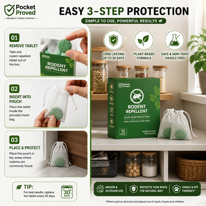 Natural Rodent and Pest Repellent Balls | Peppermint & Herbal Formula