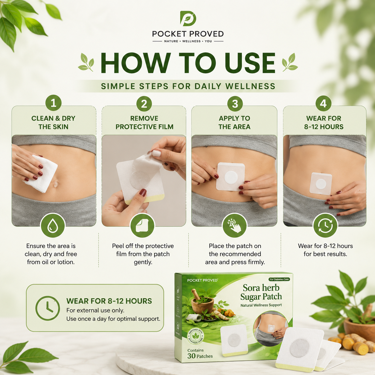 Sora Herb Sugar Patch for Daily Support