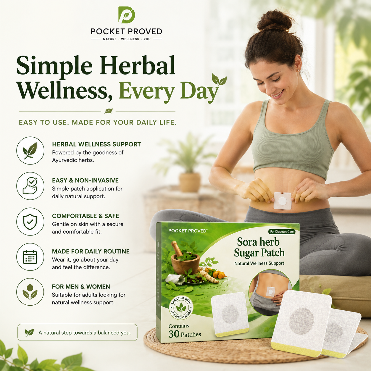 Sora Herb Sugar Patch for Daily Support