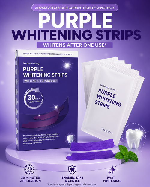 Purple Whitening Strips for Brighter Smiles