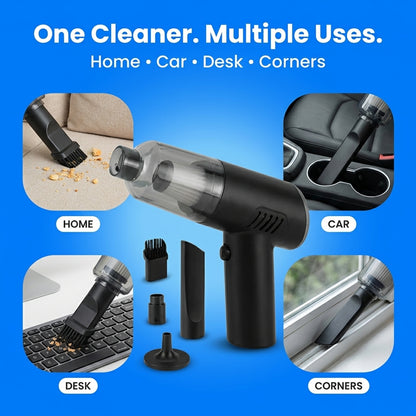 Portable 3-in-1 Vacuum Cleaner for Home, Car, Desk & Corners